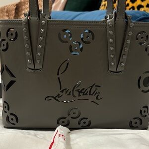 Christian Louboutin Perforated Leather Loubinthesky Cabata Mini Tote